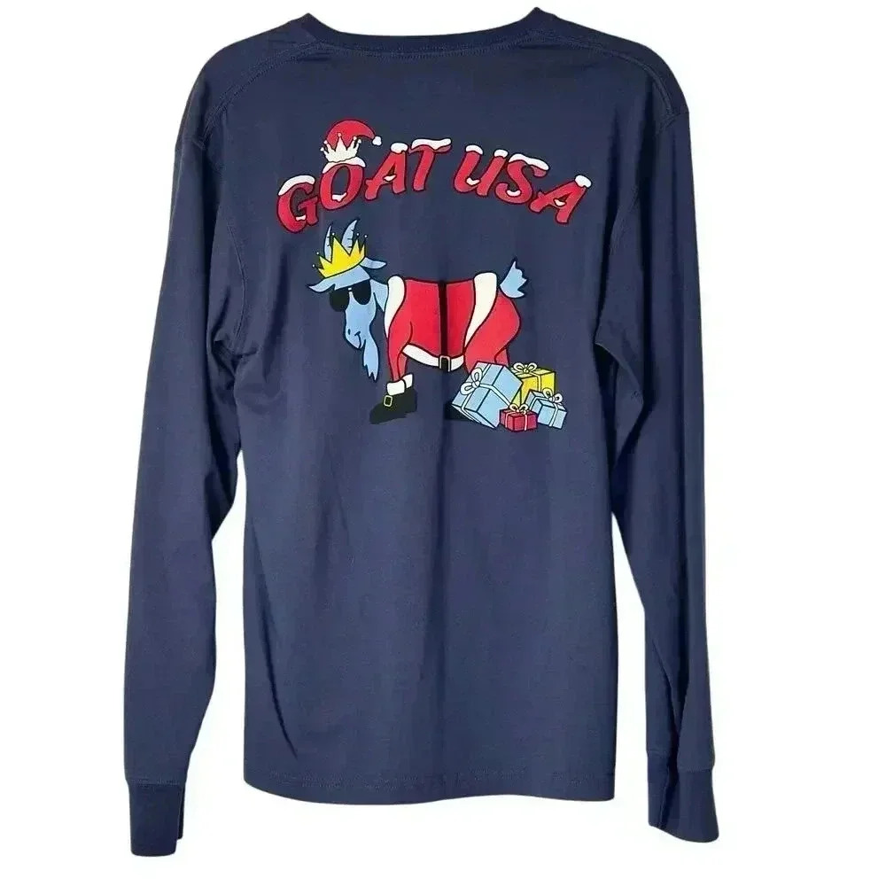 GOAT USA Men's Navy Short Sleeve Tee